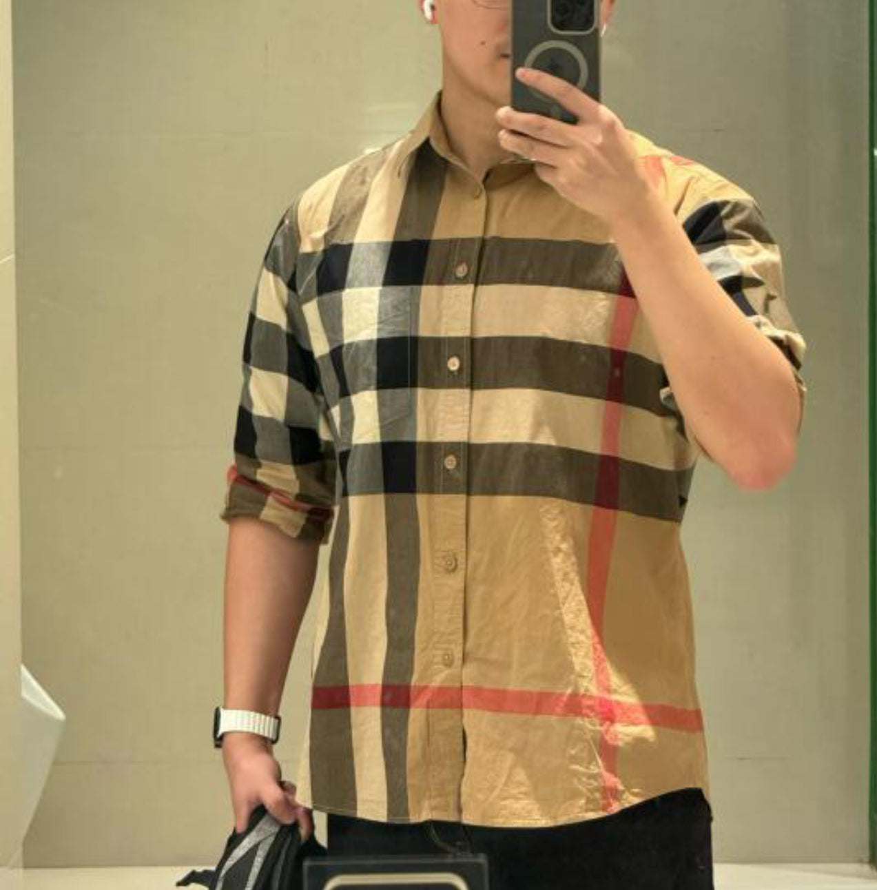 Navy Checker shirt