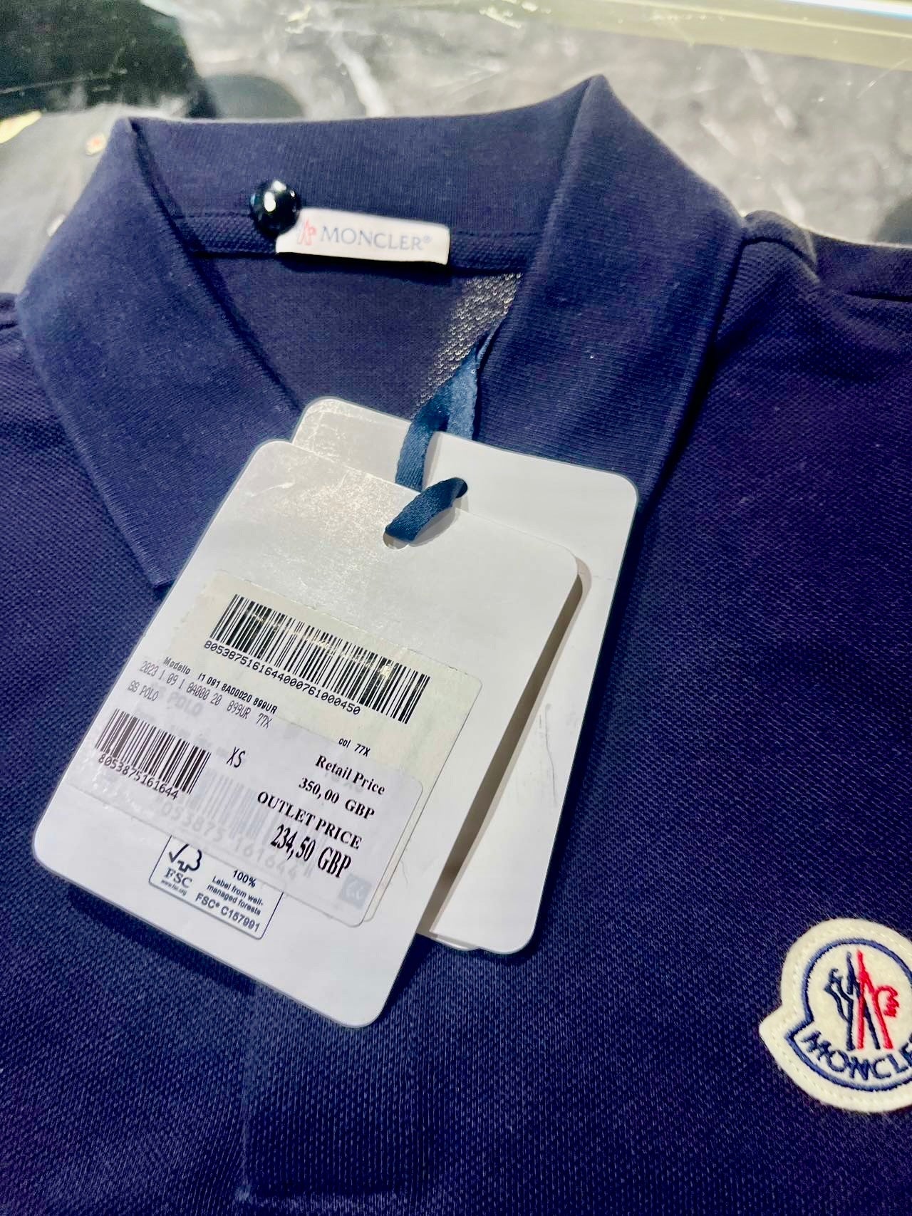 Navy shoulder Polo shirt